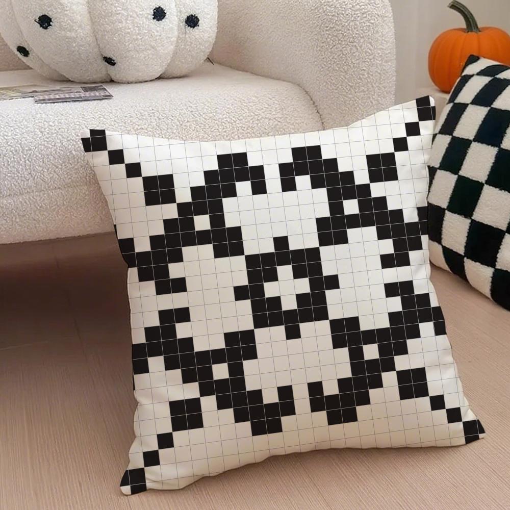 Retro Pixeliger Ar Pixel-Druck Textur Kissenbezug Überwurf-Kissenbezug Verdeckter Knopf Strapazierfähiges Polyester Stuhlkissen