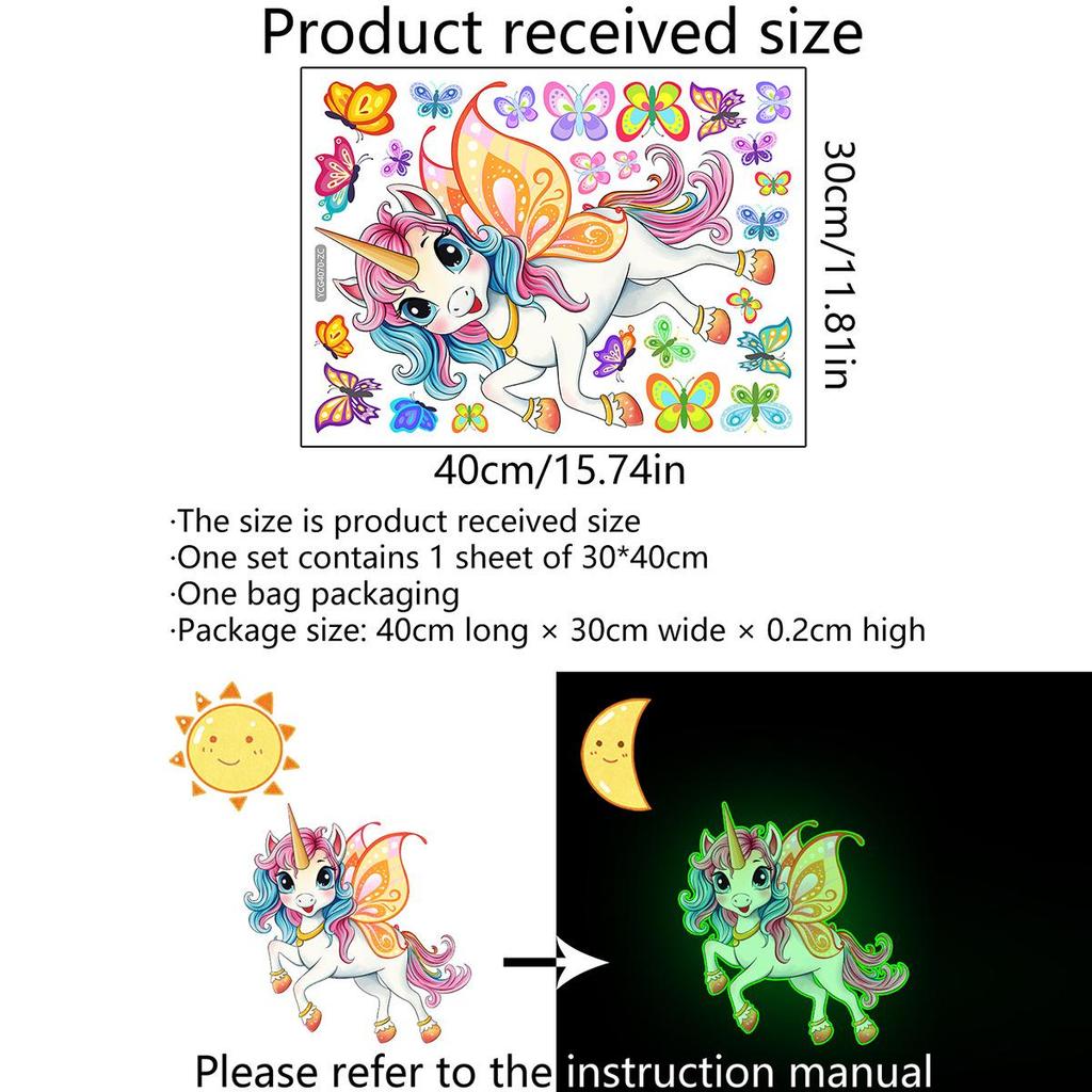 Luminous Fairy Mermaid Wall Stickers Kids Bedroom Home Decor Glow In The Dark Fairy Butterfly Decal Stickers Switch Wallpaper