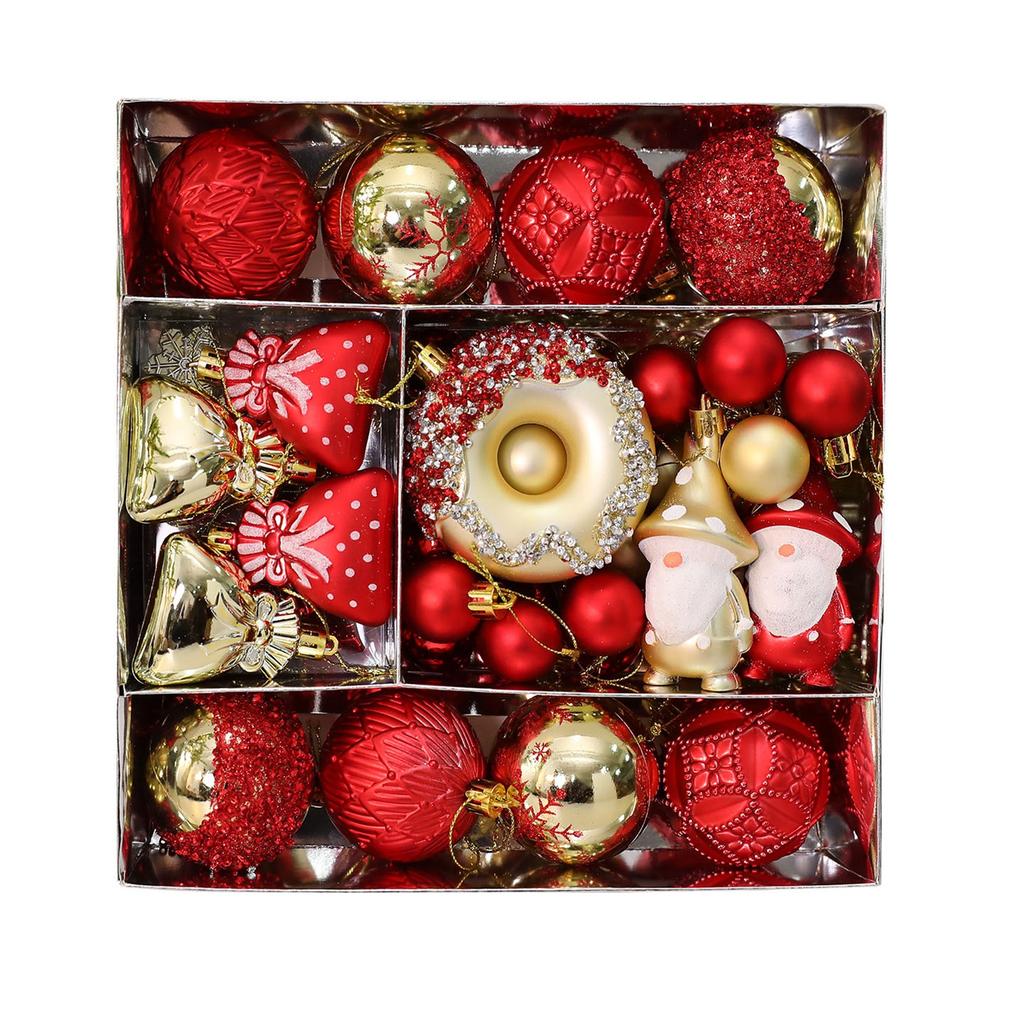 Weihnachtsgeschenk Bemaltes Weihnachtskugel-Set Ornament, Weihnachtsdekoration, Weihnachtsbaumschmuck