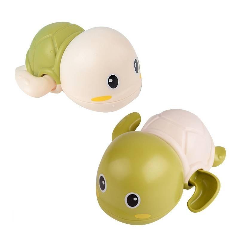 Children's Cute Swimming Turtle Wind-up Toy With Chain Bath Toy Baby Water Play Toy Night Market Stall
