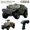1:14 C8835 RC Car 2.4G Simulation 4x4 All-terrain Off-road Climbing Vehcile Remote Control Military Jeep Toy with Winch