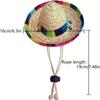 Summer Pet Cat Hat Adjustable, Breathable, Fashionable Cat and Dog Sun Protection Decoration Design Party Supplies
