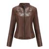 New women's leather jacket women's spring and autumn thin locomotive clothing leather jacket short fashion women's jacket