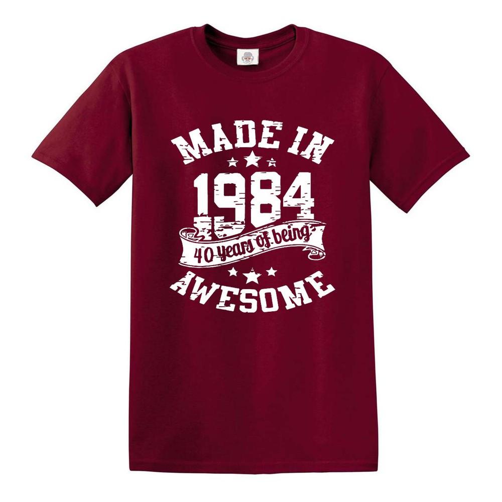 40th Birthday Awesome Made In 1984 TShirt Unisexs Unisexs Present Gift Top Tee