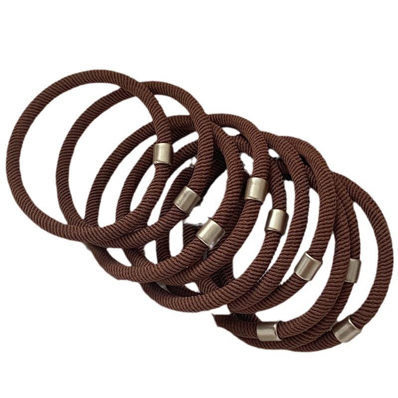 Korean Style High Elasticity Black Hair Tie for Women - Durable, Flexible Rubber Band for Ponytails and Hair Accessories