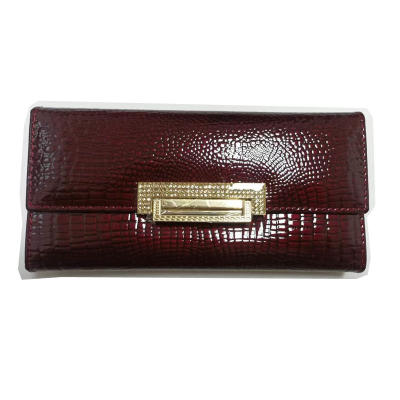 

Кошелек из натуральной кожи с узором аллигатора, женский, длинный, женский кошелек из коровьей кожи, украшенный бриллиантами, визитница, клатч