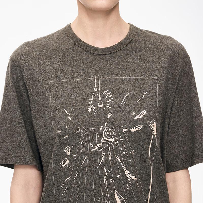 JNBY 2025 Autumn Comic Print Cotton Short Sleeve T-Shirt
