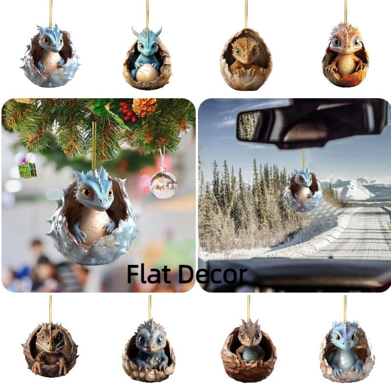 New Christmas Dragon Egg Car Ornament Cartoon Style Acrylic/glass Material Interior Decoration