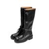 Leather Miu Home Thick-soled Heightening Buckle Boots Women's Autumn and Winter New Maillard Wind Tall Western Knight Boots