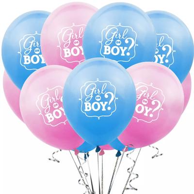 12 Inch Boy Or Girl Blue And Pink Gender Reveal Balloon Gender Reveal Party Supplies Photo Props 