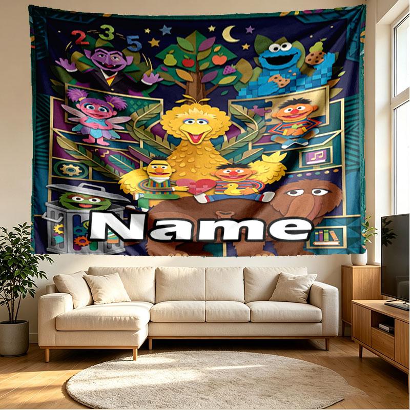 Custom Name Personalized Poppy Playtime Print Tapestry, Wall Art Decor, Bedroom, Dorm, Apartment, LivingRoom, Party Backdrop, Gift for Birthday