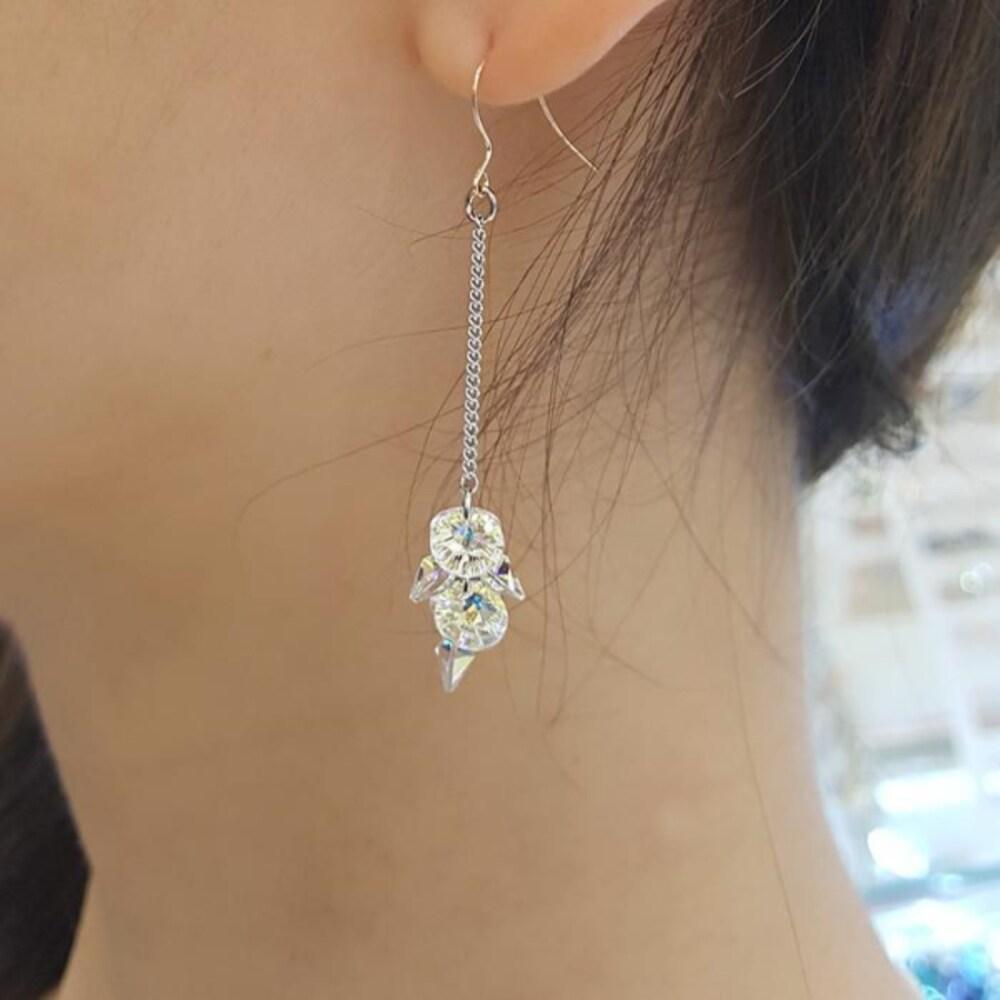 Volare Savezone01 14K White Opal Chain Drop Earrings Gs408 (15923233)