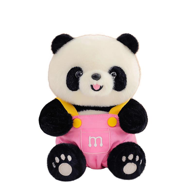Plüschtier Panda mit Zeichentrickdesign für Kinder, Reiseandenken und tröstendes Geschenk