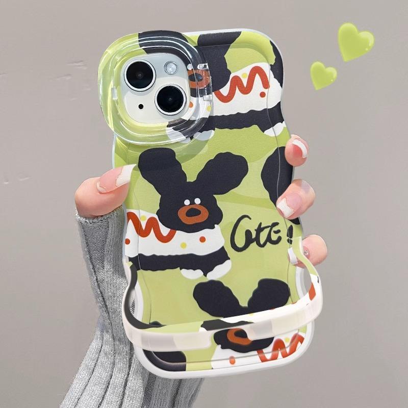 Doodle Puppy Suitable for 16promax Apple Phone Case 15 Dual Bracket 14 Cute 13 Cartoon 12 Niche Silicone