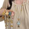 Traditional Brocade Calabash Necklace Calabash Pendant Embroidered Pendant Necklace  Gift