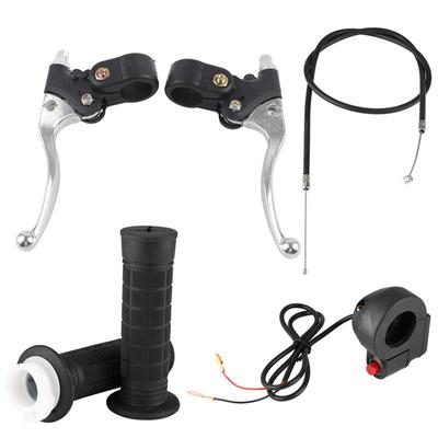 Manopole Manubrio Interruttore On/Off Kit Leve Freno Acceleratore per Pocket Bike Mini Moto