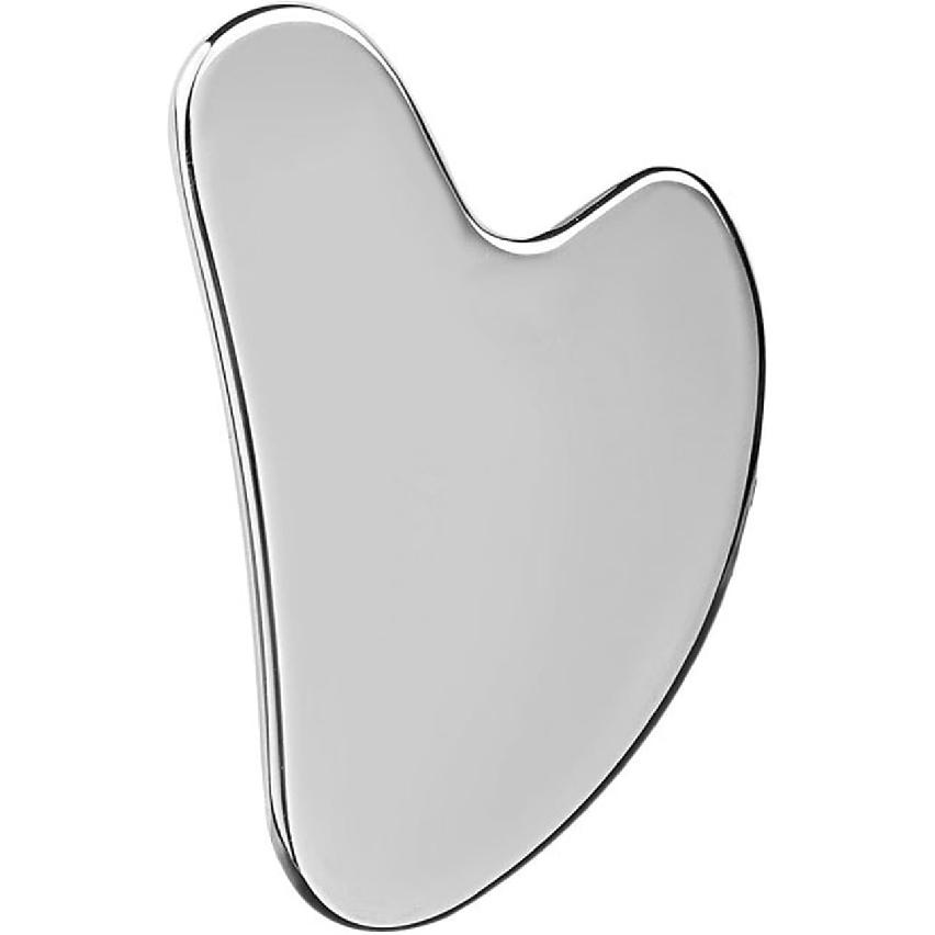 Stainless Steel Gua Sha Facial Tools Guasha for Face Metal Gua Sha Tighten Skin Massage Guasha Beauty Tool for Body Eyes Neck Massager with Travel