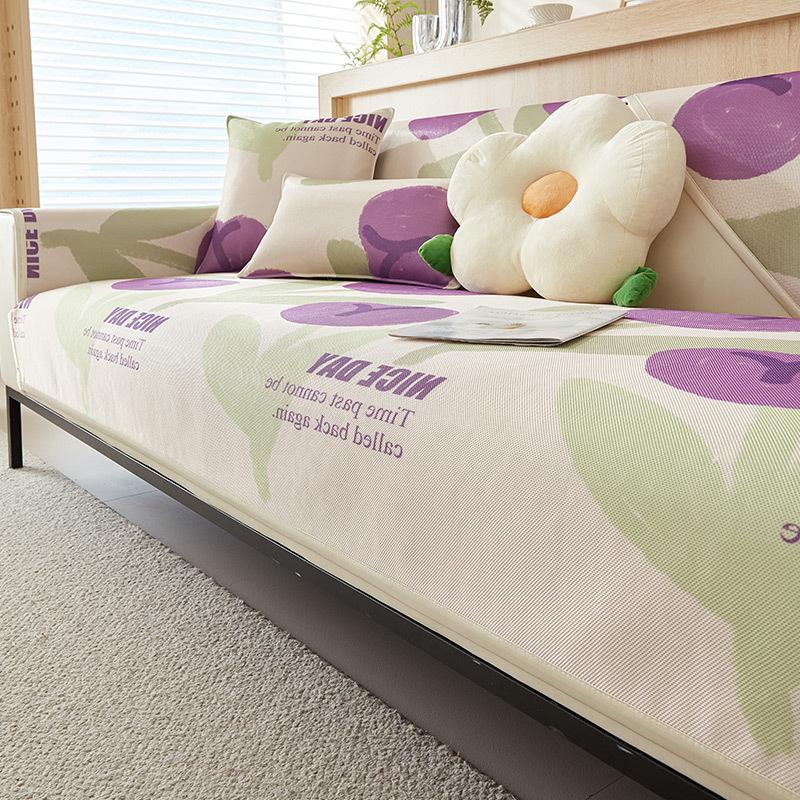 Sofa Cushion Ins Style High Sense Anti-Slip Summer Sleeping Mat Cushion Sofa Cover Cloth