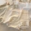 Female Summer Ice Silk Cotton 10A Antibacterial Extended Crotch No Trace Small Waist Flat Angle Briefs