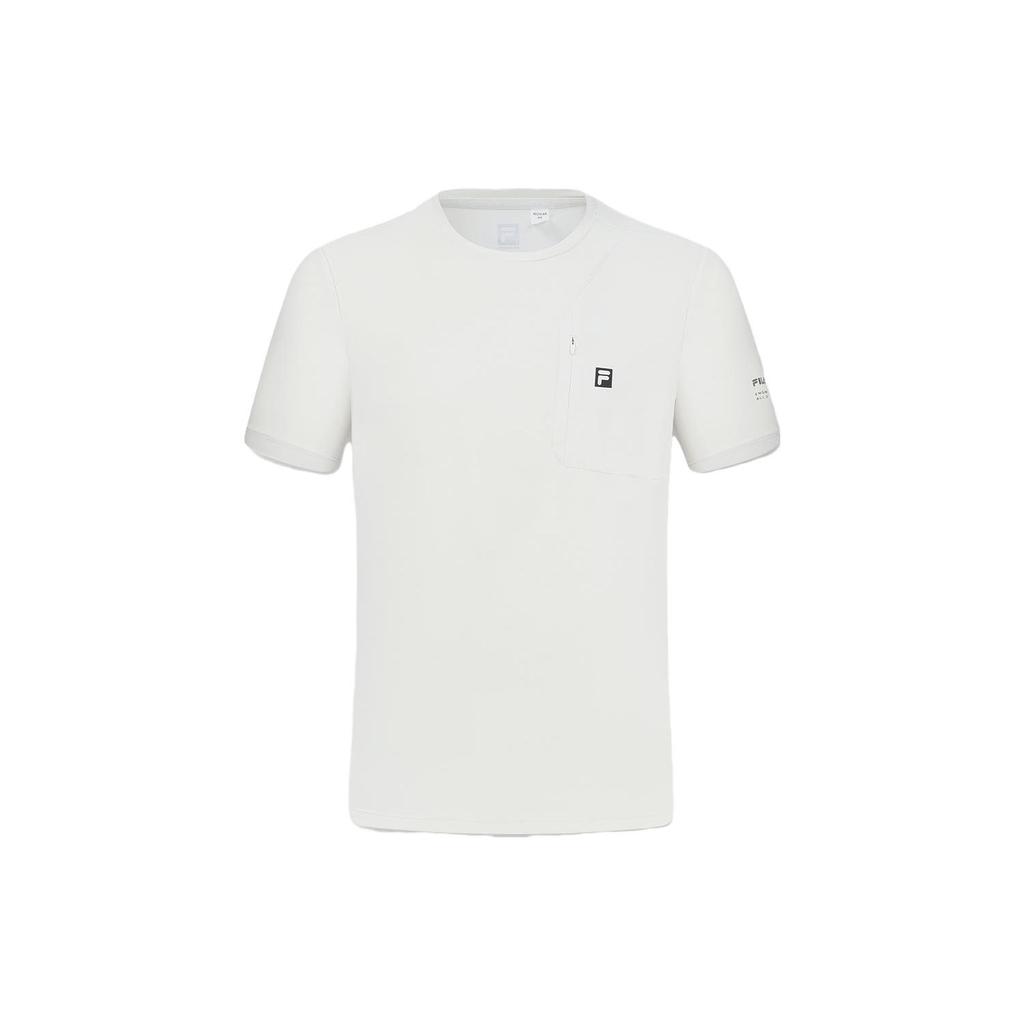 FILA Outdoor Lightweight Round Neck Short Sleeve T-Shirt Men Tops Light-Pink Gray A11M337103FIV