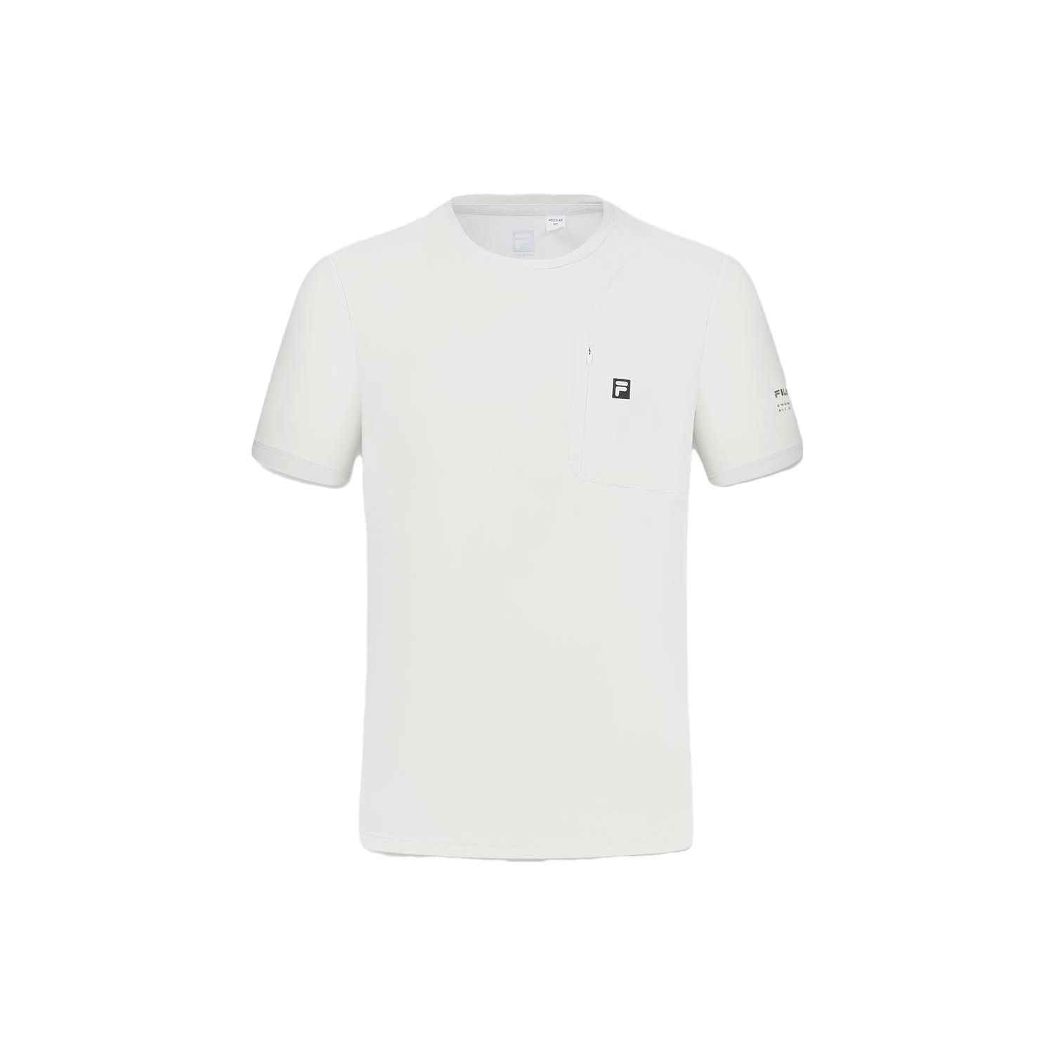 

FILA Outdoor Lightweight Round Neck Short Sleeve T-Shirt Men Tops Light-Pink Gray A11M337103FIV L