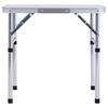 VidaXL Table Pliable de Camping Table Pliable de Jardin Table de Randonnée Table d'Exterieur Table de Pique-nique Blanc 48178