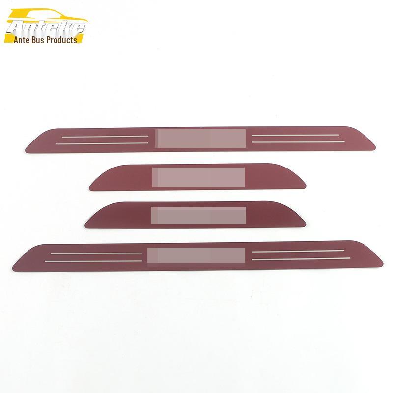 Lantu 21 Door Sill Decoration Sticker & Stainless Steel Welcome Pedal Anti-Scratch Scuff Strip
