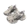 French Spider Woven Strap Letter Dad Shoes Girl 2025 Autumn New Models Old Thick-soled Mesh Breathable Sneakers