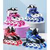 Verstellbares Kinder-Inline-Skates-Set mit PVC-Blinkrollen, Helm und Schutzausrüstung