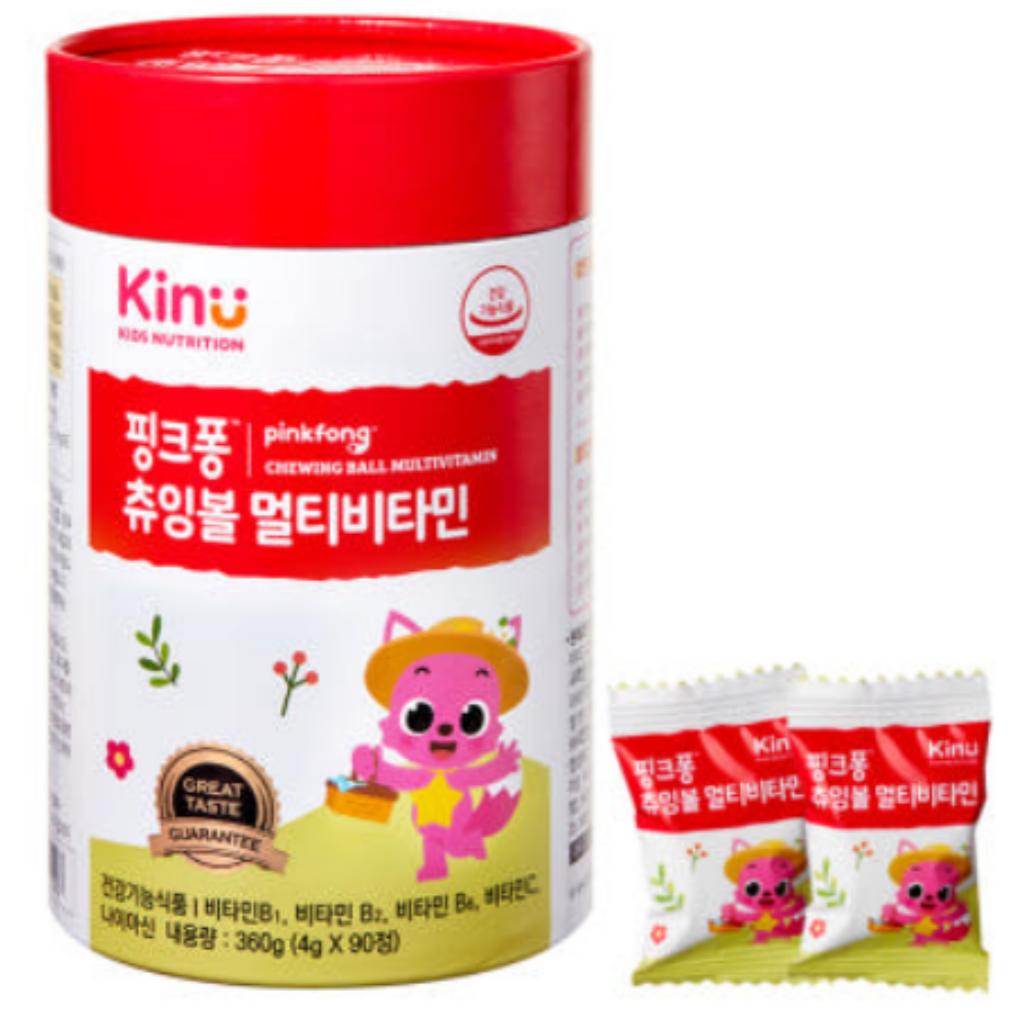 [KINU] Pinkfong Piłka do żucia Multi Witaminy 360g(4gx90ea)