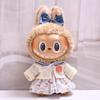 38cm Labubu Plush Doll Casual Outfit Set with Hat (Clothes Only)