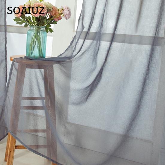 Tüll-Vorhang, weich, atmungsaktiv, 2 Größen, Farbverlaufsdesign, transparenter Vorhang für Bauernhaus