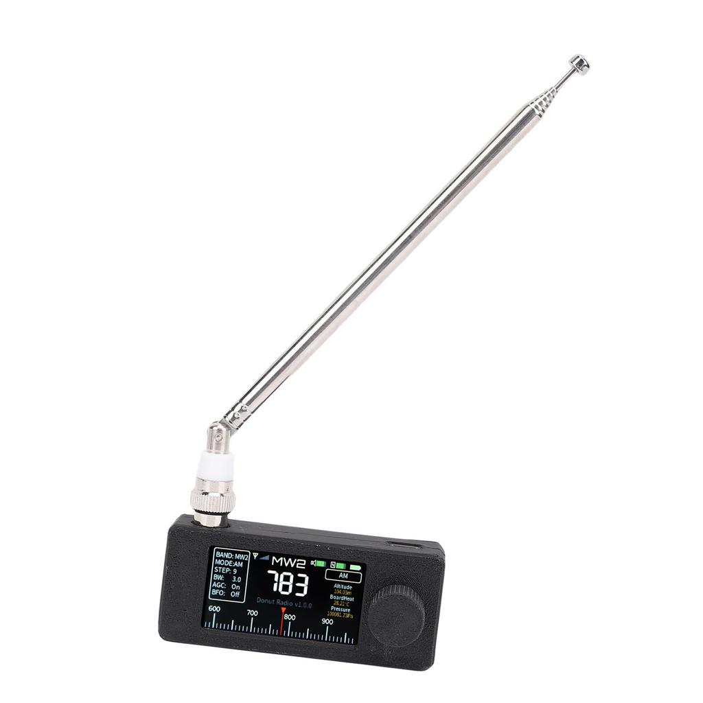 SI4732 Radio AM FM LSB USB Transistor Radio Receiver with 1.9in Color Screen 3.5mm Hdphone   Telescopic Antennae
