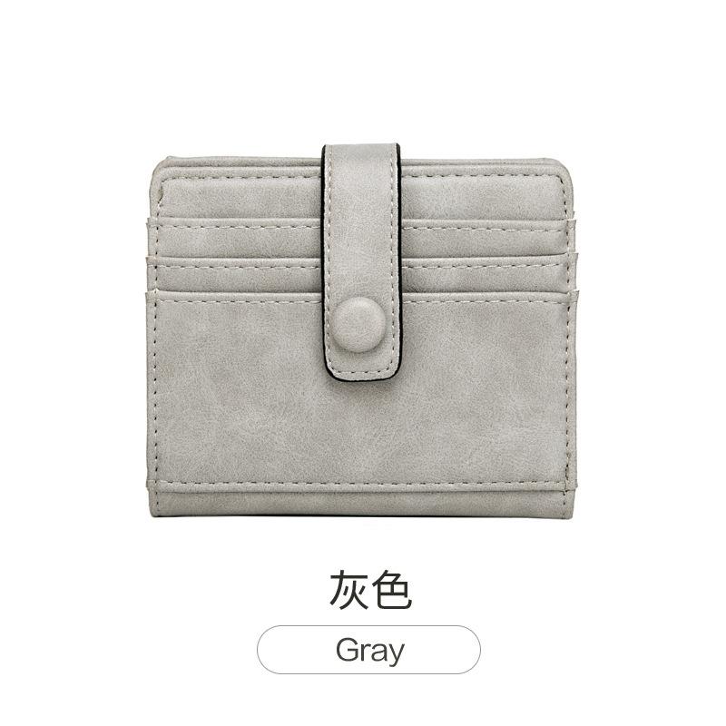 New fashion card bag, women's multi-card position, simple solid color card cover, light and versatile, short small wallet.