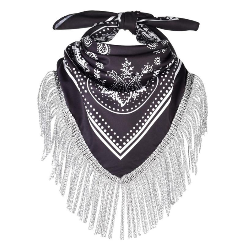 Junggesellinnenabschieds-Bandanas, Cowgirl-Bandanas, Strass-Fransen-Paisley-Schal, Stola, Cowboy-Bandanas, Strass-Halstuch