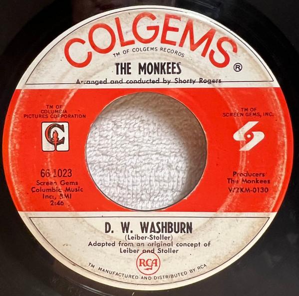 

7inch Record MONKEES - D. W. Washburn 661023 Colgems 1968 US Rock Used
