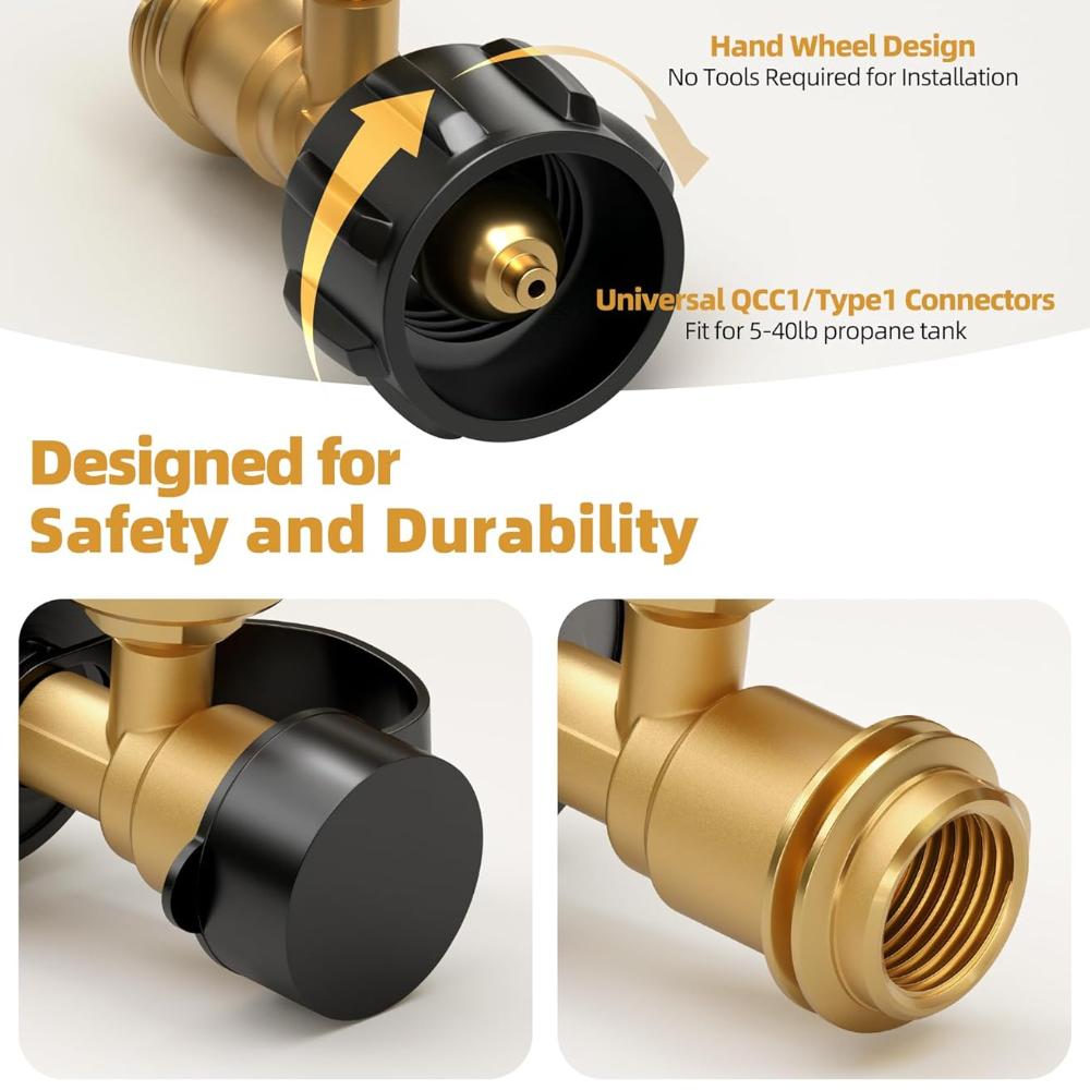 QCC Type Propane Tanks Pressure Gauge Level Indicator Leak Detector Gas Pressure Meter For Camper Cylinder BBQ Gas Grill Heater