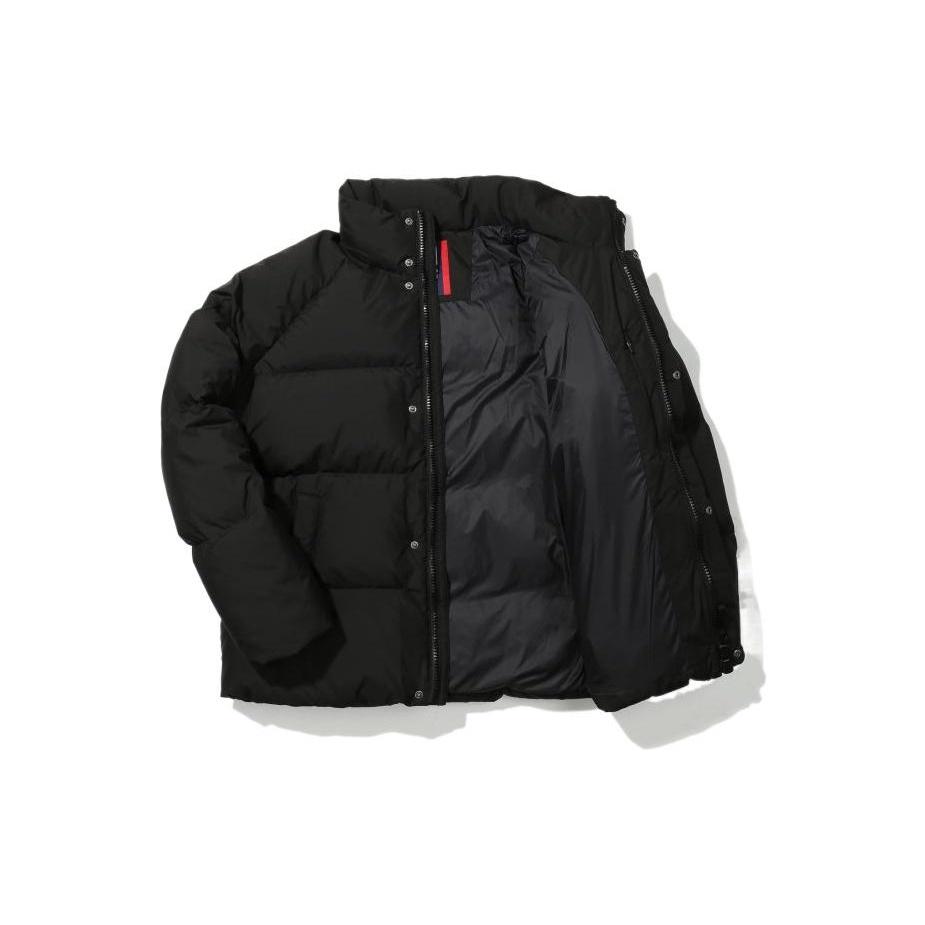 FILA Down Jackets Unisex Black Stand Collar Moderate Puffer Jacket FS2DJD4101X-BLK