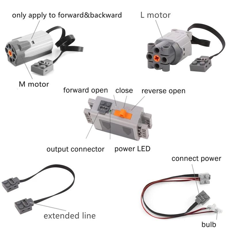 Technické bloky Servo PF Motor vlaku Výkon Funkce MOC High-Tech díly Cihly Příslušenství Technik Servo RC motor