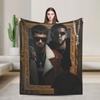 Anuel AA Rapper Blanket  Super Warm Graphic Plush Throw Blanket For Couch Bed Airplane Travel Flannel Bedspread Bed Cover