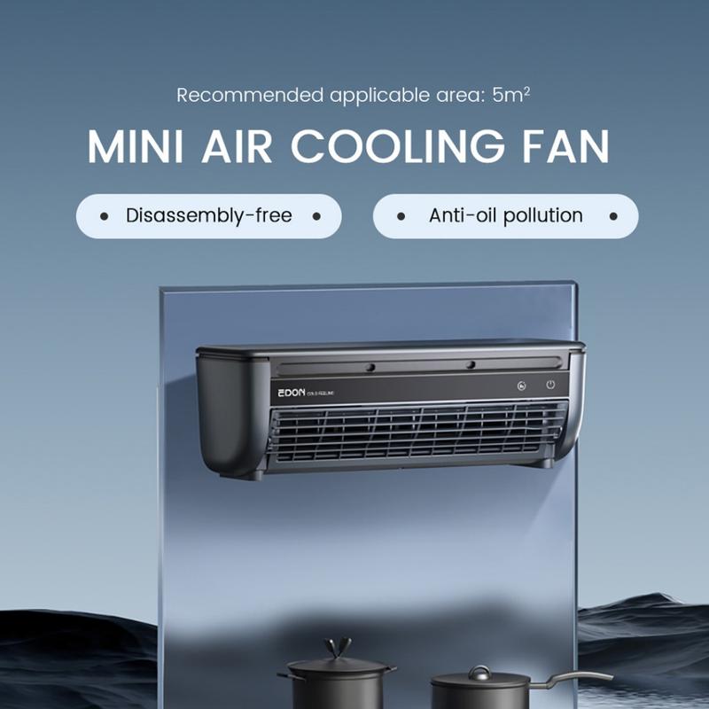 EDON E868 Wandmontage Luchtkoelventilator 20W Vermogen Snelle Koeling Eenvoudig te Installeren Bladloos Huis Keuken Airconditioning Ventilator