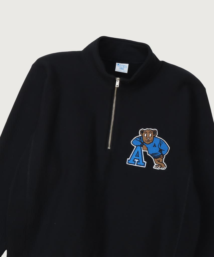 Champion Reverse Weave Blu-Tack Loose Fit College Half Zip Black