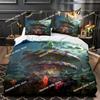 Mushroom Fairy Forest Magic Lilliputian Fungus Plant Bedding Set Printed Duvet Cover Sheet Pillowcase Bed Full Queen King Size