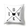 Polyester Pillowcase Peach Leather Velvet Black and White Geometric Printed Pillowcase Waist Cushion Cover Bedside Cushion Cover Bedside Cushion Cover