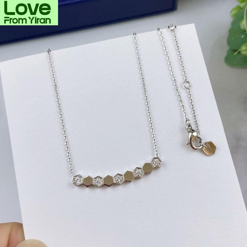 Classic High Jewelry 925 Sterling Silver Honeycomb Necklace Ladies Love Nest Pendant Luxury Fashion Brand Wedding Gift