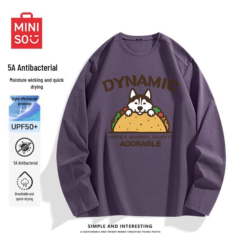 MINISO Men s Anti-Bacterial Quick-Dry Long Sleeve T-Shirt M