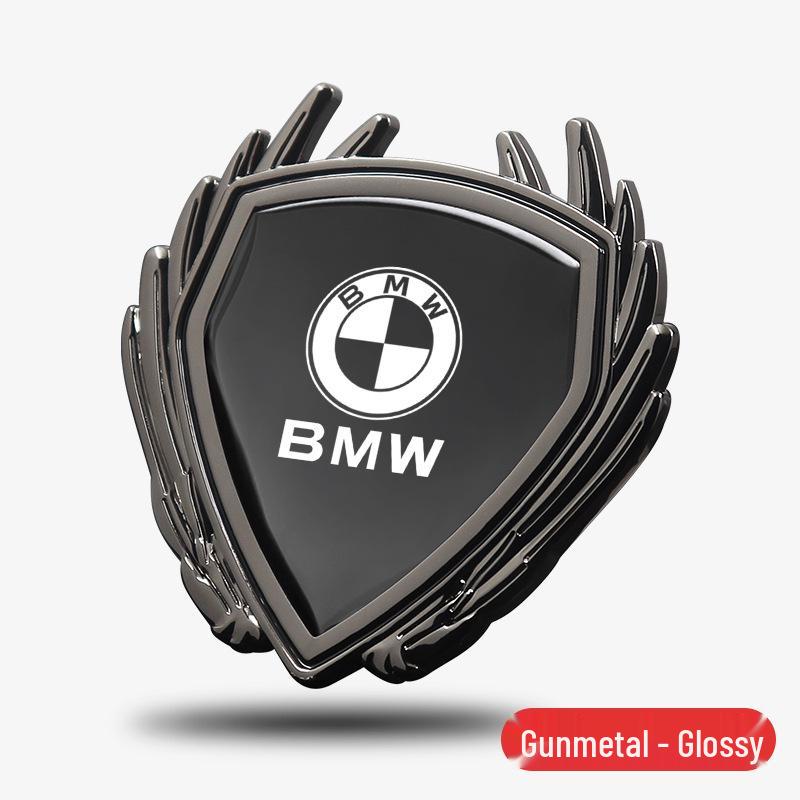 Emblematy BMW Serii 2: Metalowe Emblematy Skrzydła, Naklejki Dekoracyjne na Boczne Szyby do Modeli 225L, 225i, 220i.
