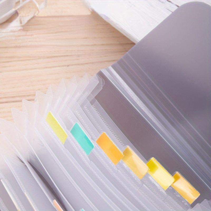 Nail Stickers Storage Book File Folder Document Organizer Card Package Button Type File Expanding Wallet 13 Pockets Paper Holder