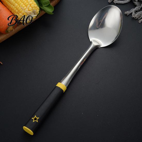 Multipurpose Cooking Spoons Stainless Steel Kitchen Utensil, Spatula Ladle Slotted Turner Rice Spoon, Ergonomic Handle Utensil Heat-Resistant