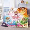 Cardcaptor Sakura Flannel Blanket Throw Soft Warm Lightweight Cozy Blanket for Sofa Bed Home Decor -QJY